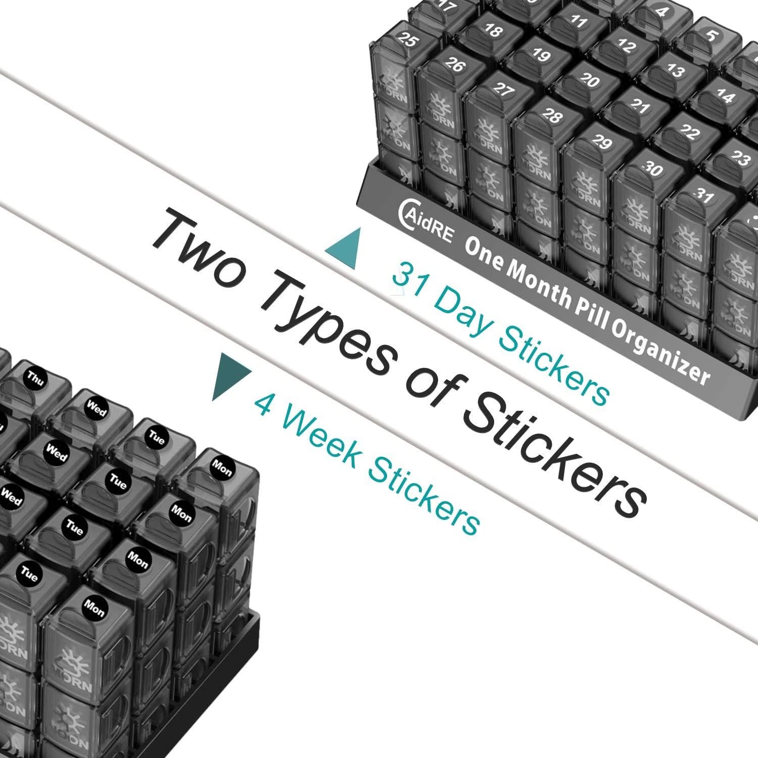 Organizador de Pastillas Mensual NewgGra 31 Días 3 Veces al Día