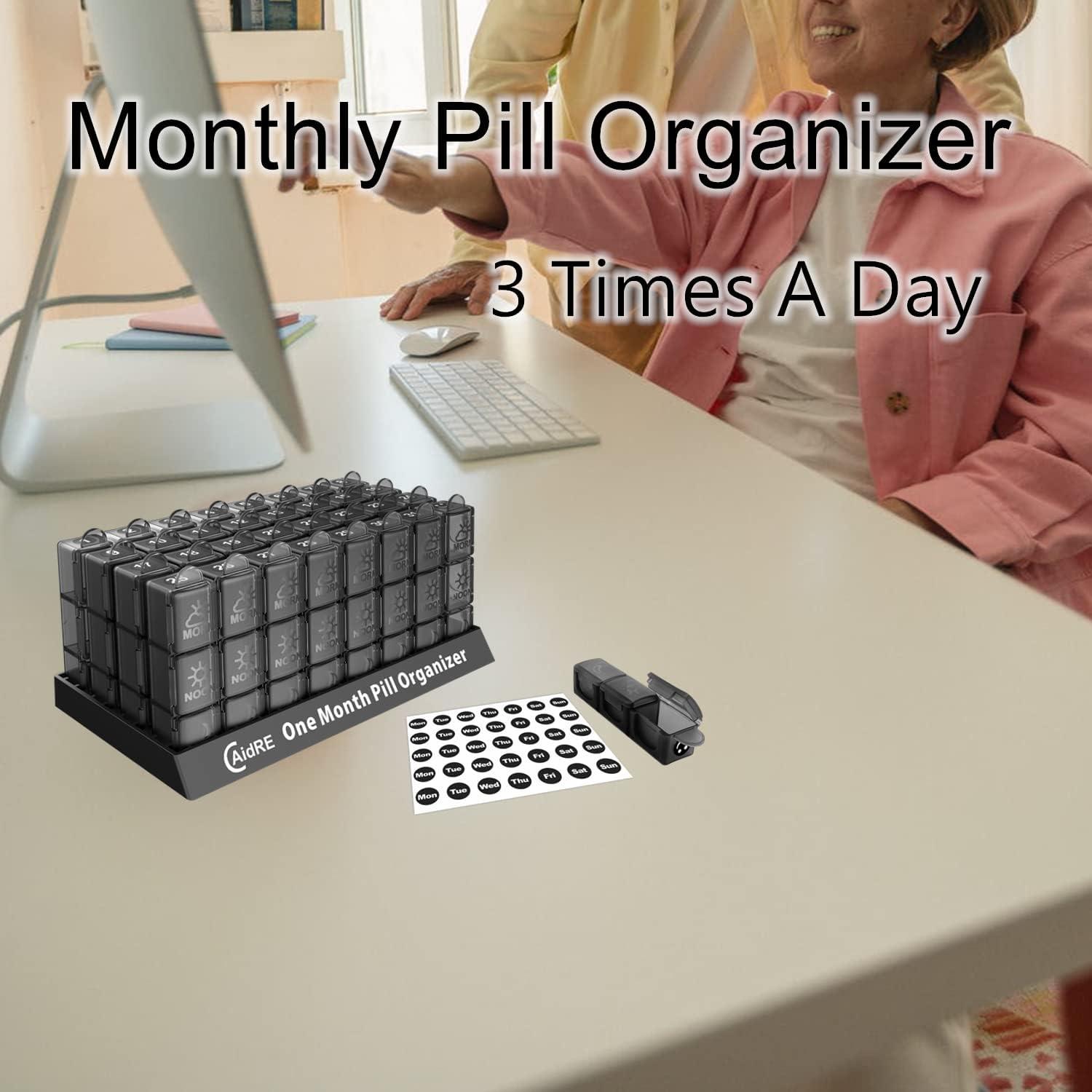 Organizador de Pastillas Mensual NewgGra 31 Días 3 Veces al Día