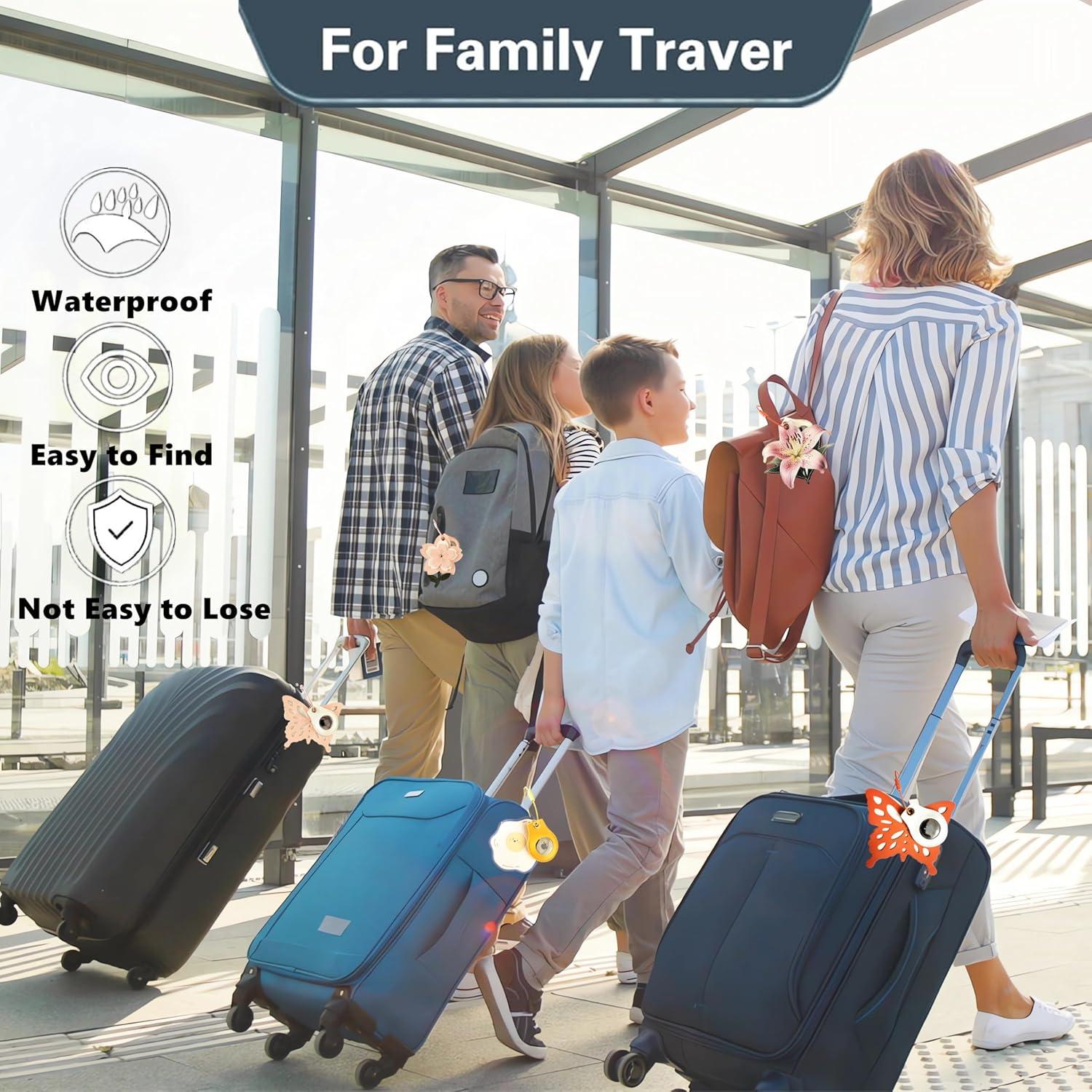 Soporte para Etiqueta de Equipaje ZOUITY con AirTag Oculto Mariposa B