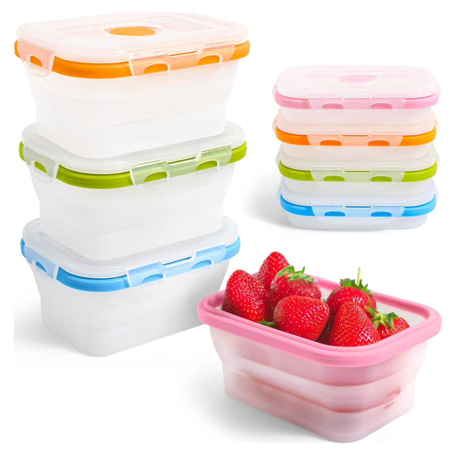 Set de 4 Contenedores Plegables Ecoberi 350ml Silicona