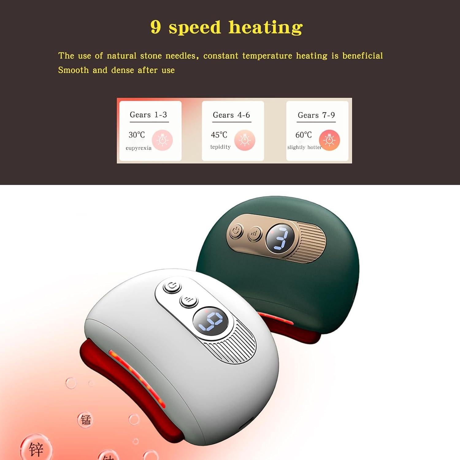 Conjunto de herramientas Gua Sha QAOZUOI para masaje facial Rosa