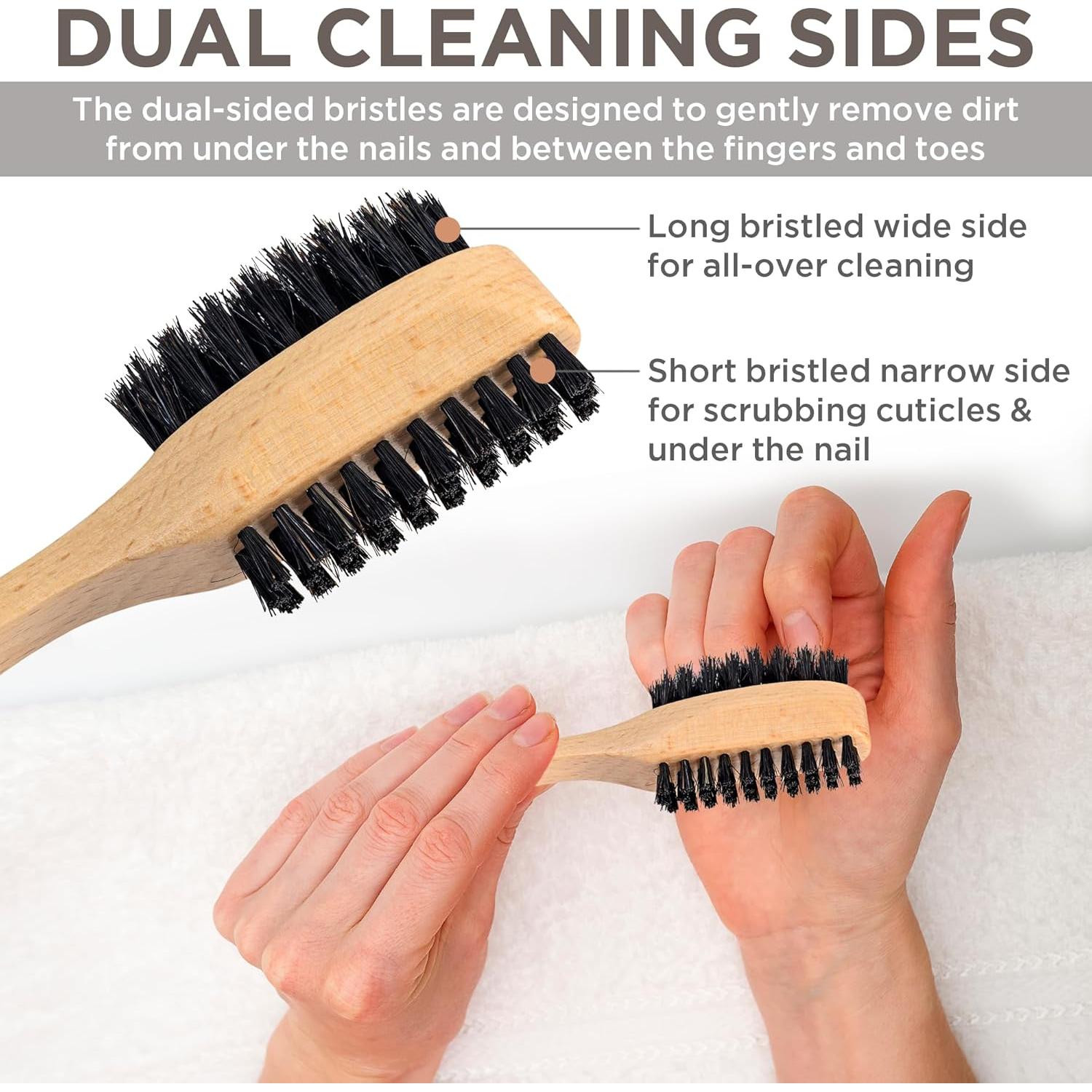 Cepillo de Uñas Takavu de Madera Natural y Cerdas Negras