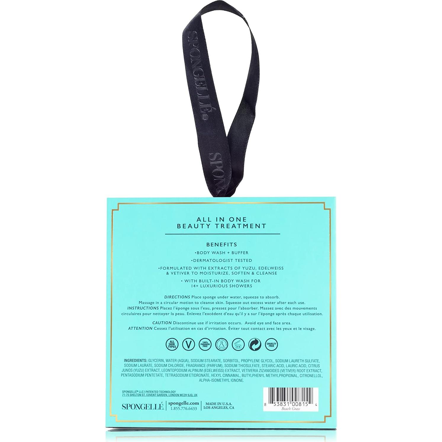 Esponja de Ducha SPONGELLÉ con Gel Hierba de Playa 85g