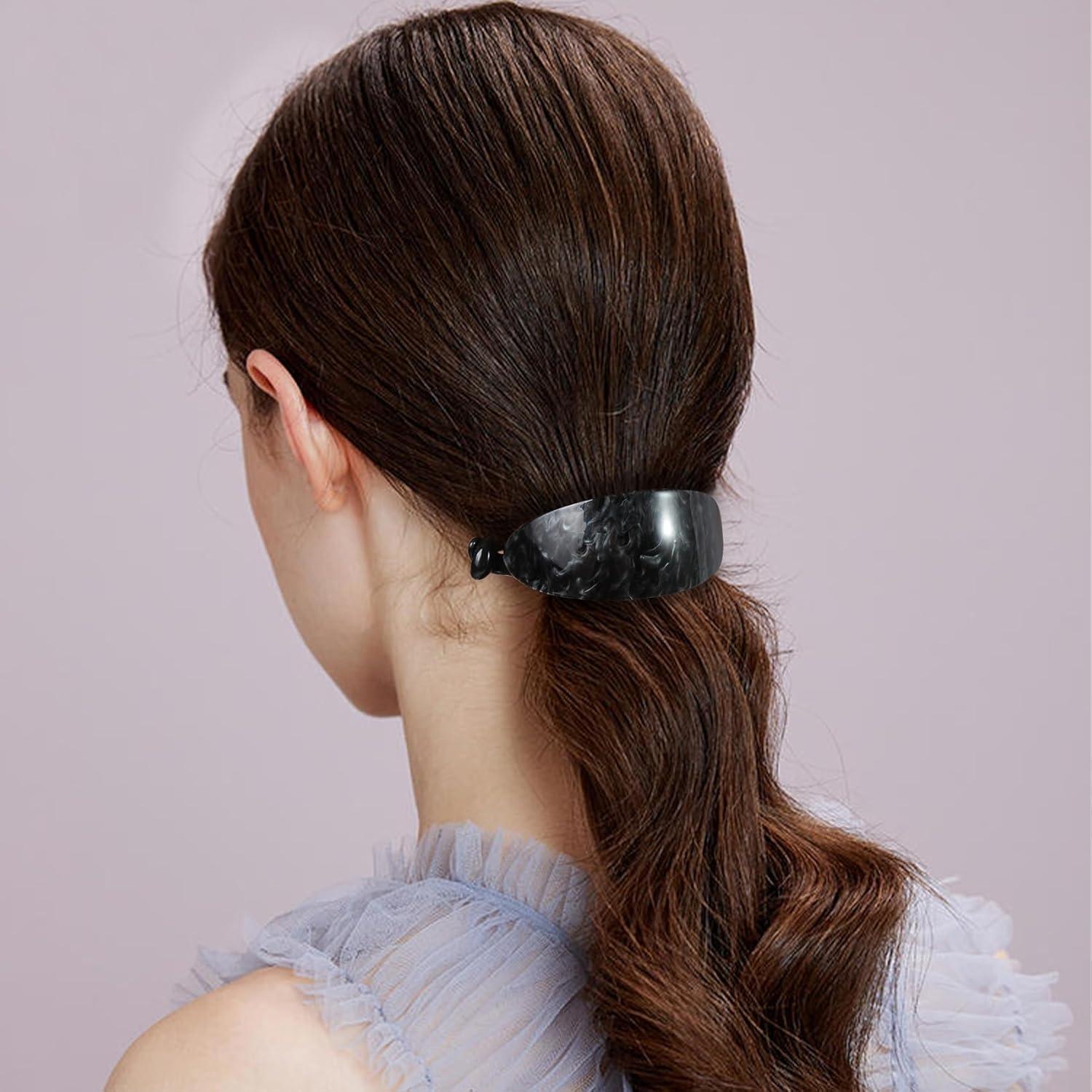 Clip de Cabello Curvado Francés Mistofu 3 Pcs Ámbar 01