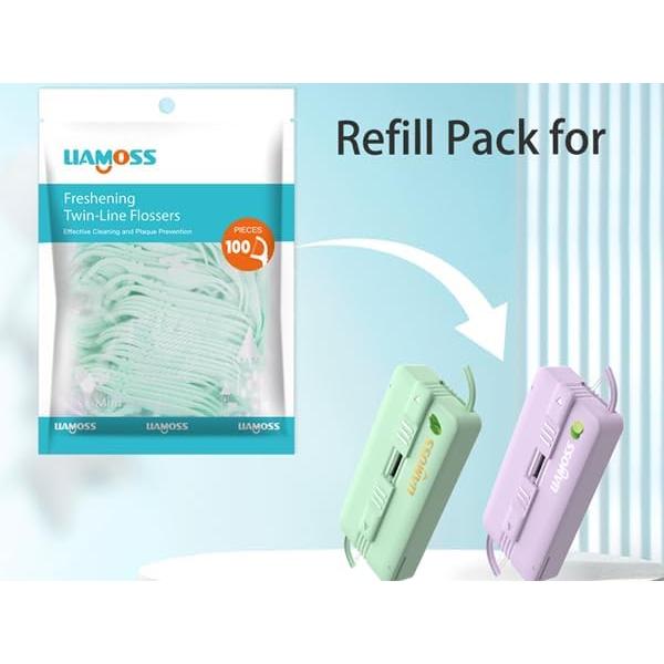 Hilo Dental Doble LIAMOSS Menta 200 Unidades Viaje