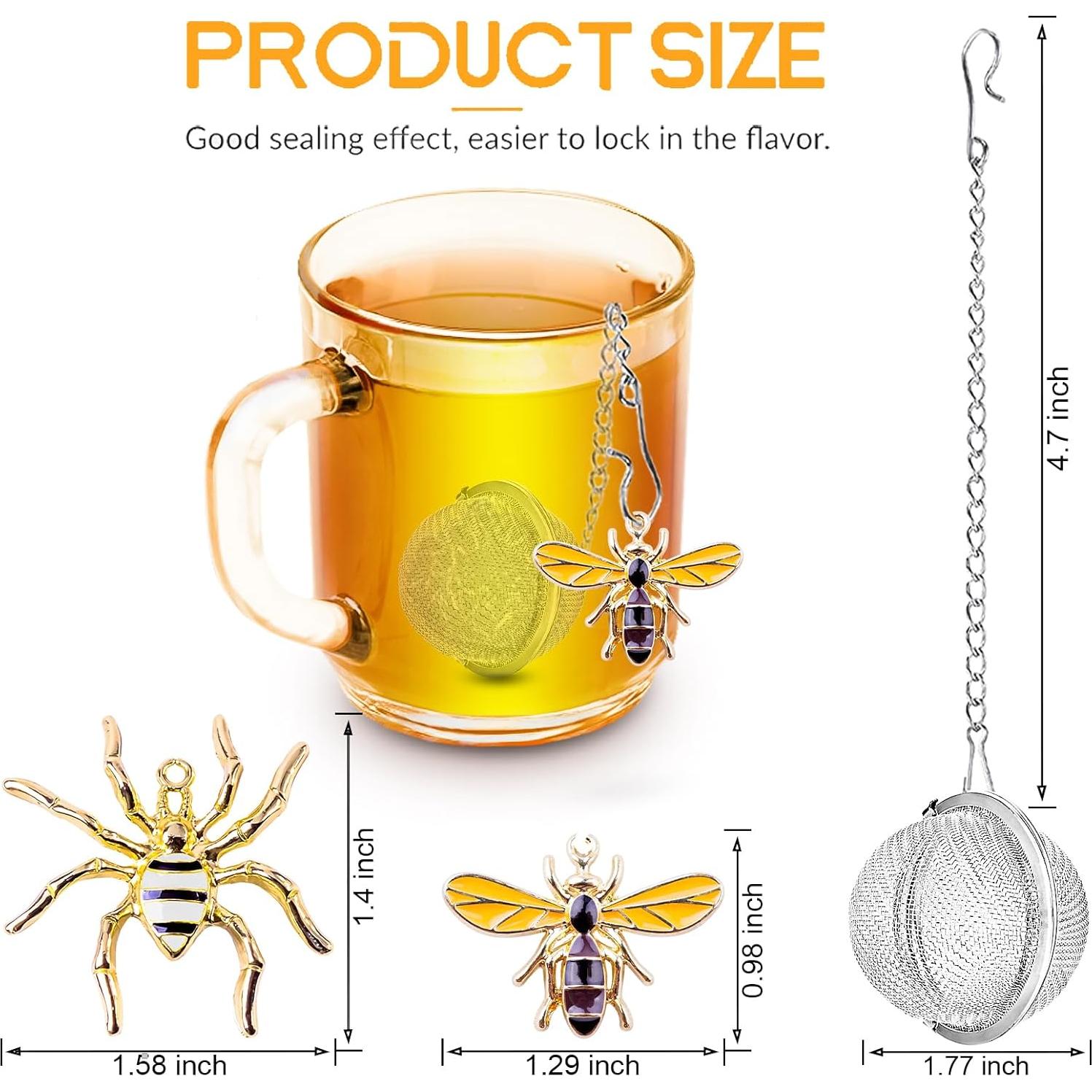 Infusor de Té 2 pcs TeaSanavie Abeja y Araña Acero Inoxidable