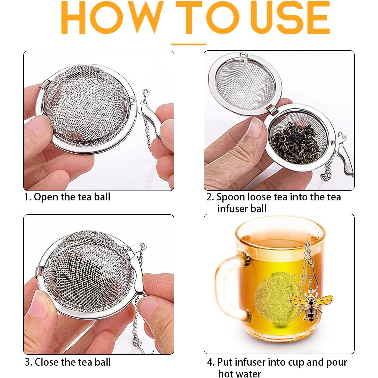 Infusor de Té 2 pcs TeaSanavie Abeja y Araña Acero Inoxidable