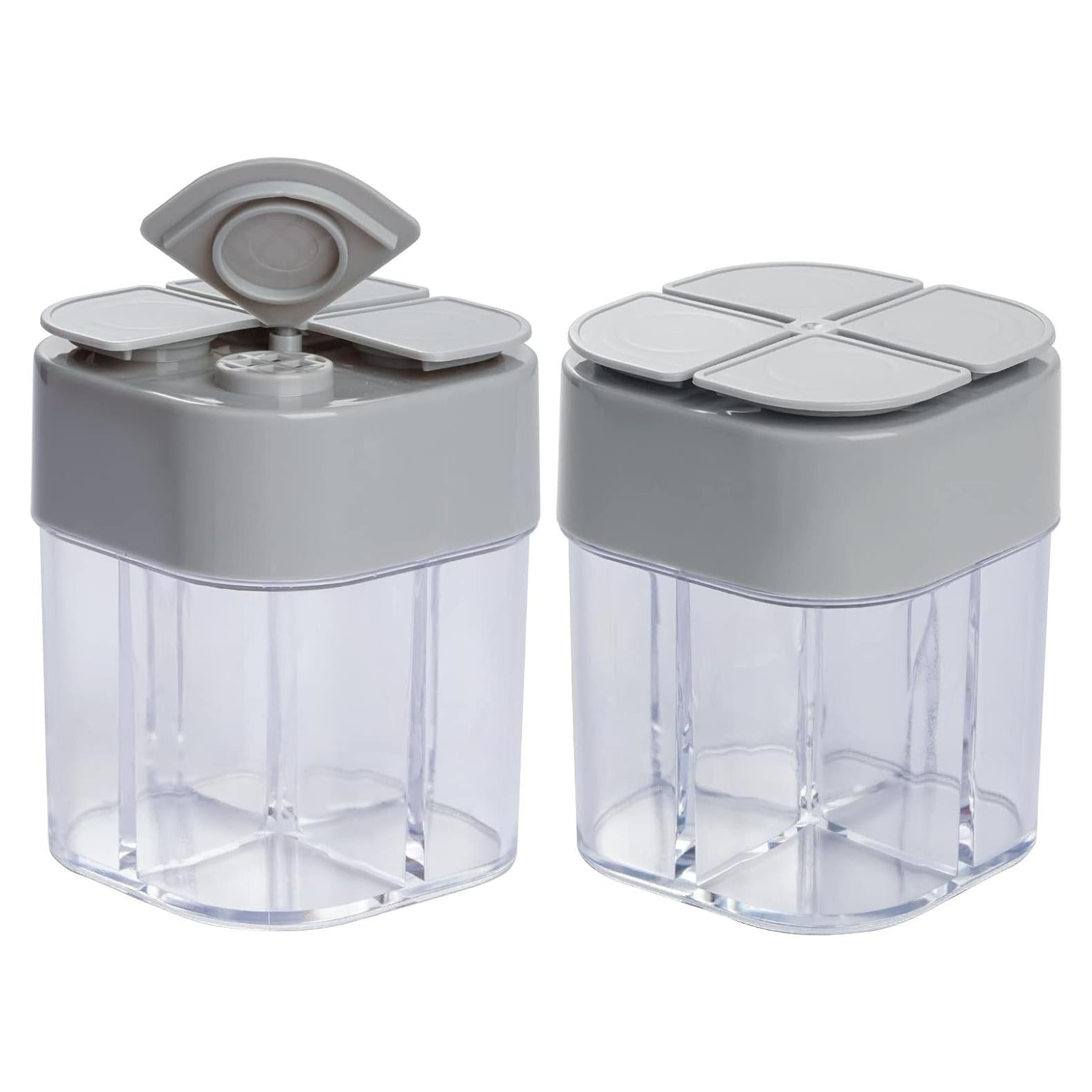 Paquete de 2 Contenedores de Especias Miayon 4 en 1 Gris