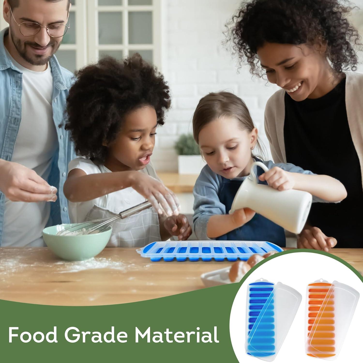 Bandeja de Hielo de Silicona Lily's Home 2PK con Tapa 30x12 cm