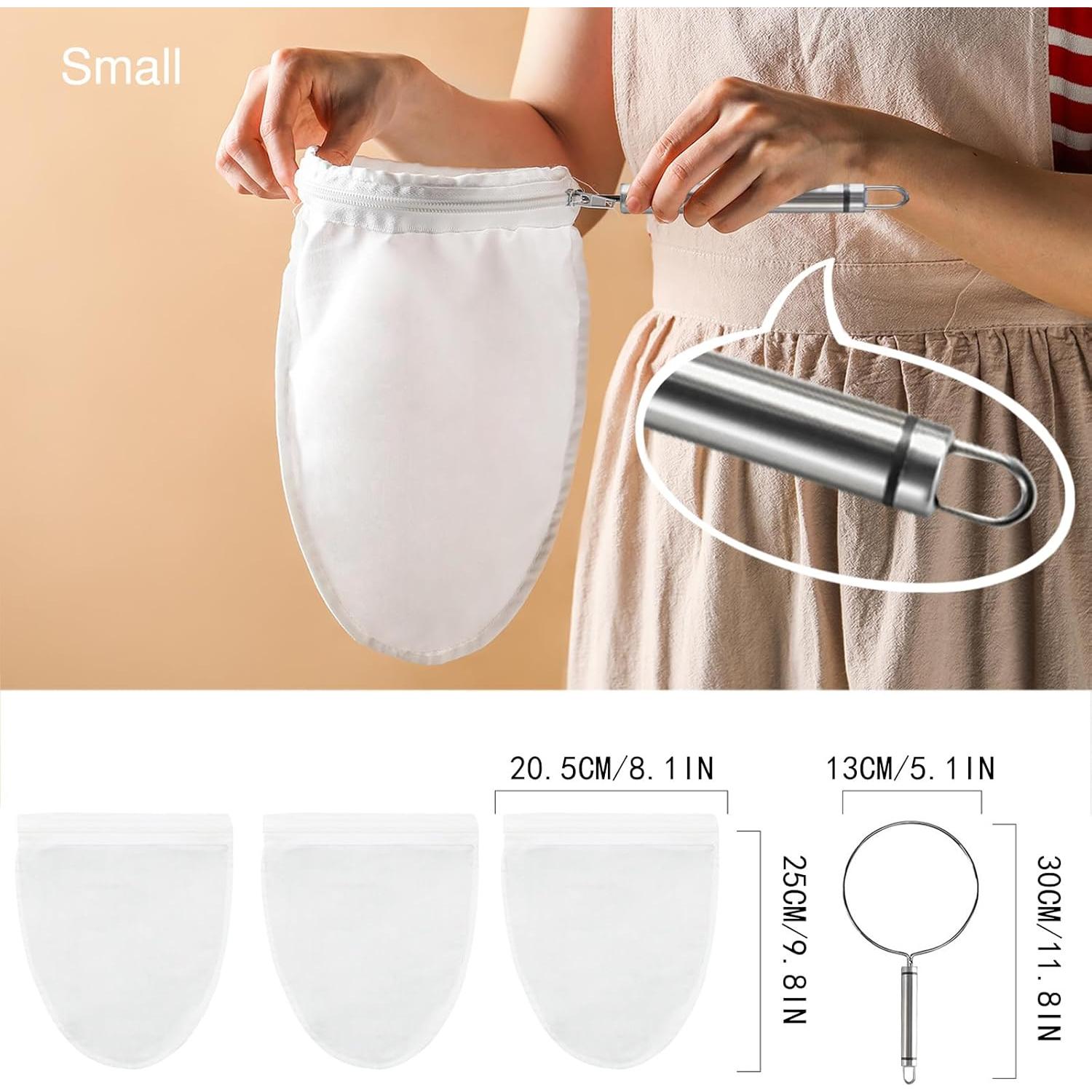 Bolsa de Colador de Malla Fina FATCAT S con Mango Acero Inoxidable