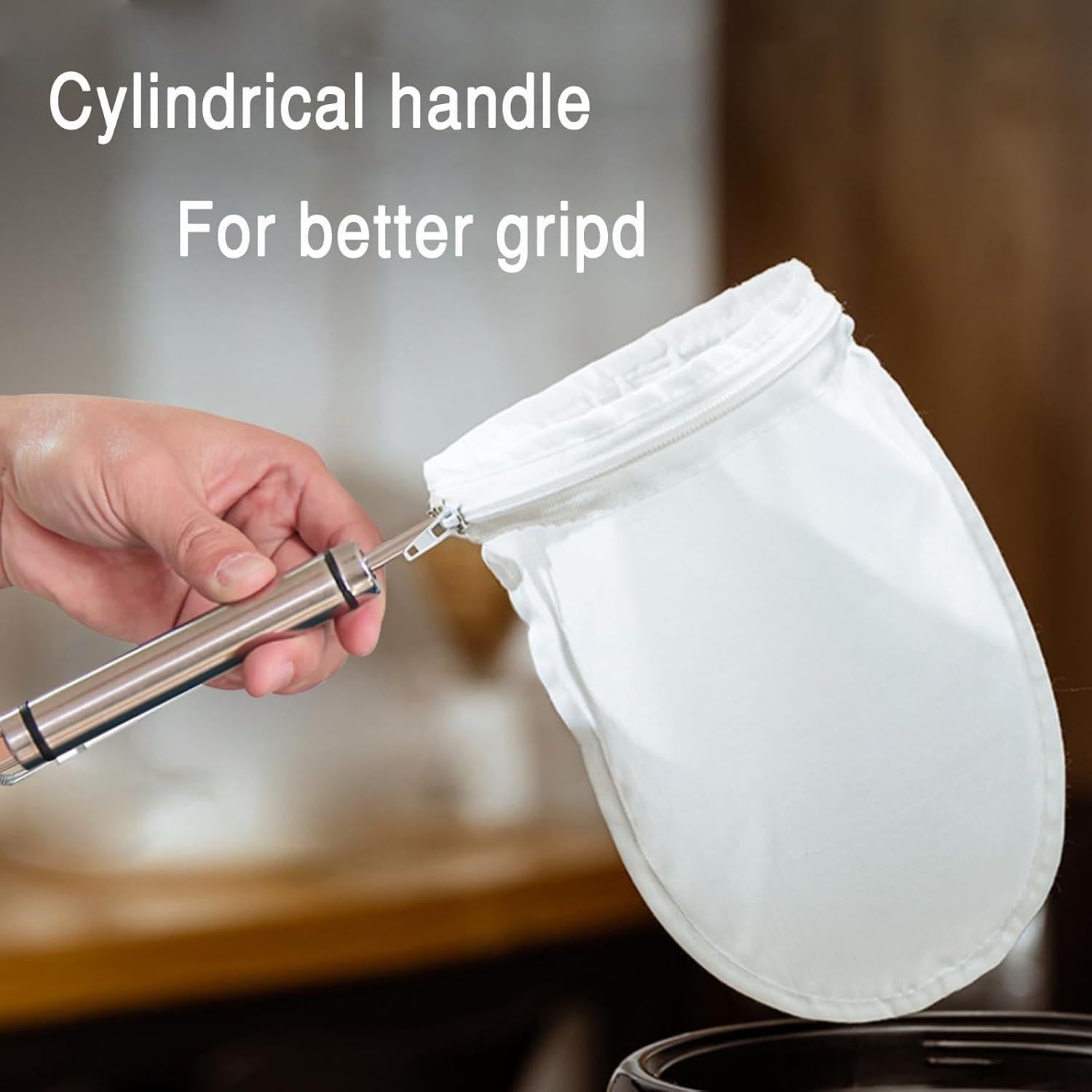 Bolsa de Colador de Malla Fina FATCAT S con Mango Acero Inoxidable