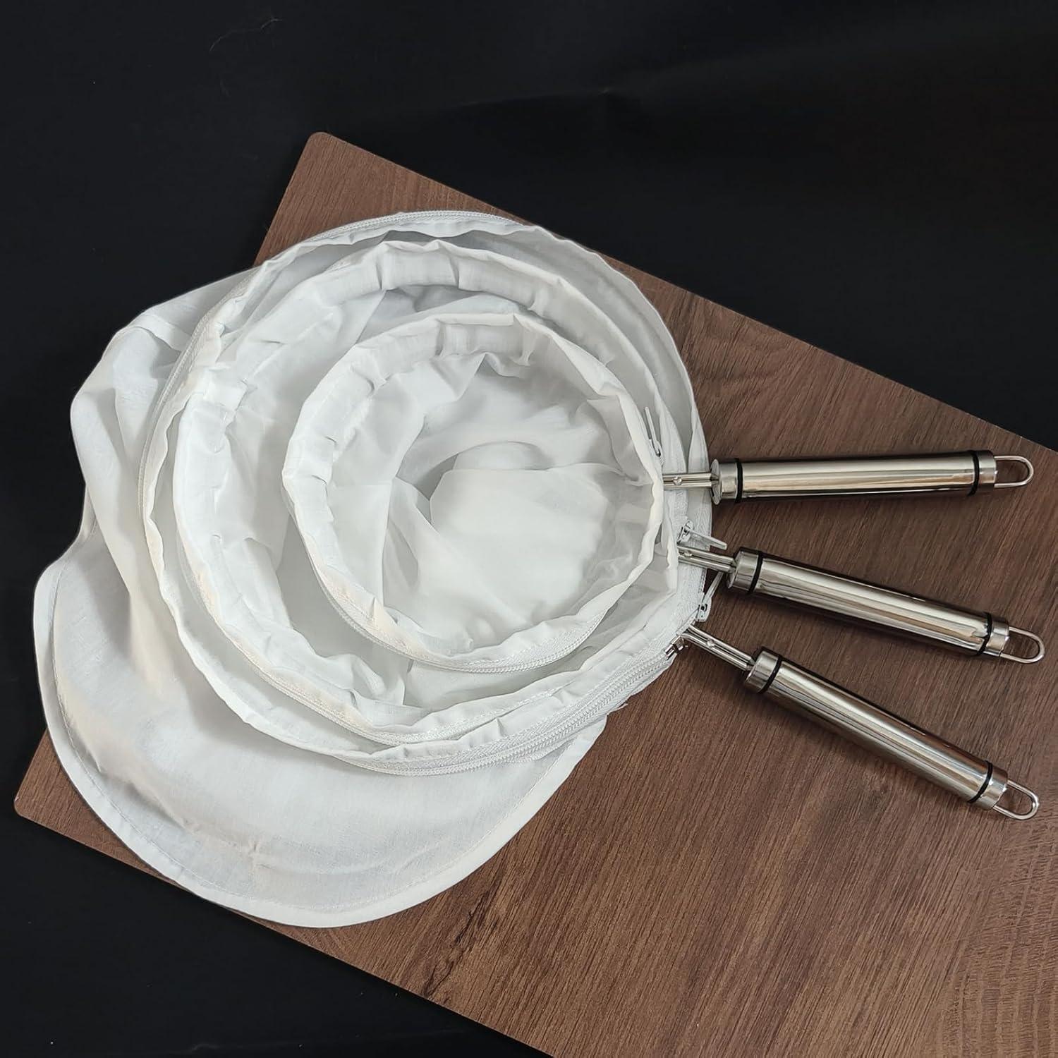 Bolsa de Colador de Malla Fina FATCAT S con Mango Acero Inoxidable