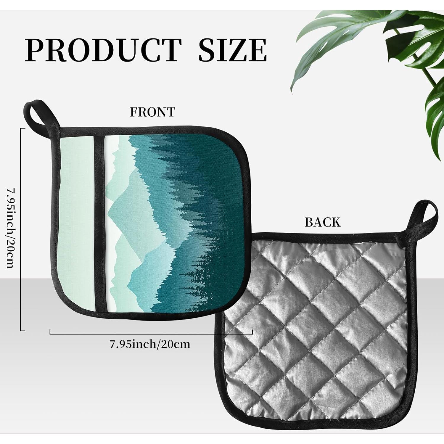 Agarradera de Cocina JYCardPKT Resistente al Calor Verde