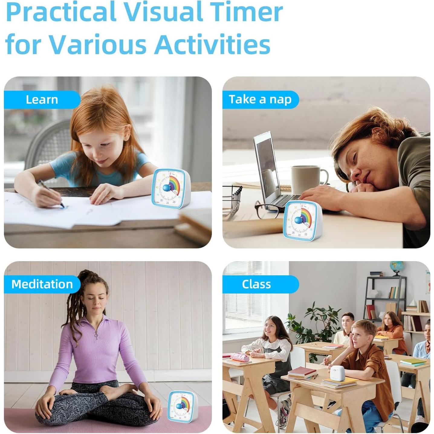 Temporizador Visual Ainowes 60 Minutos Azul para Niños y Adultos