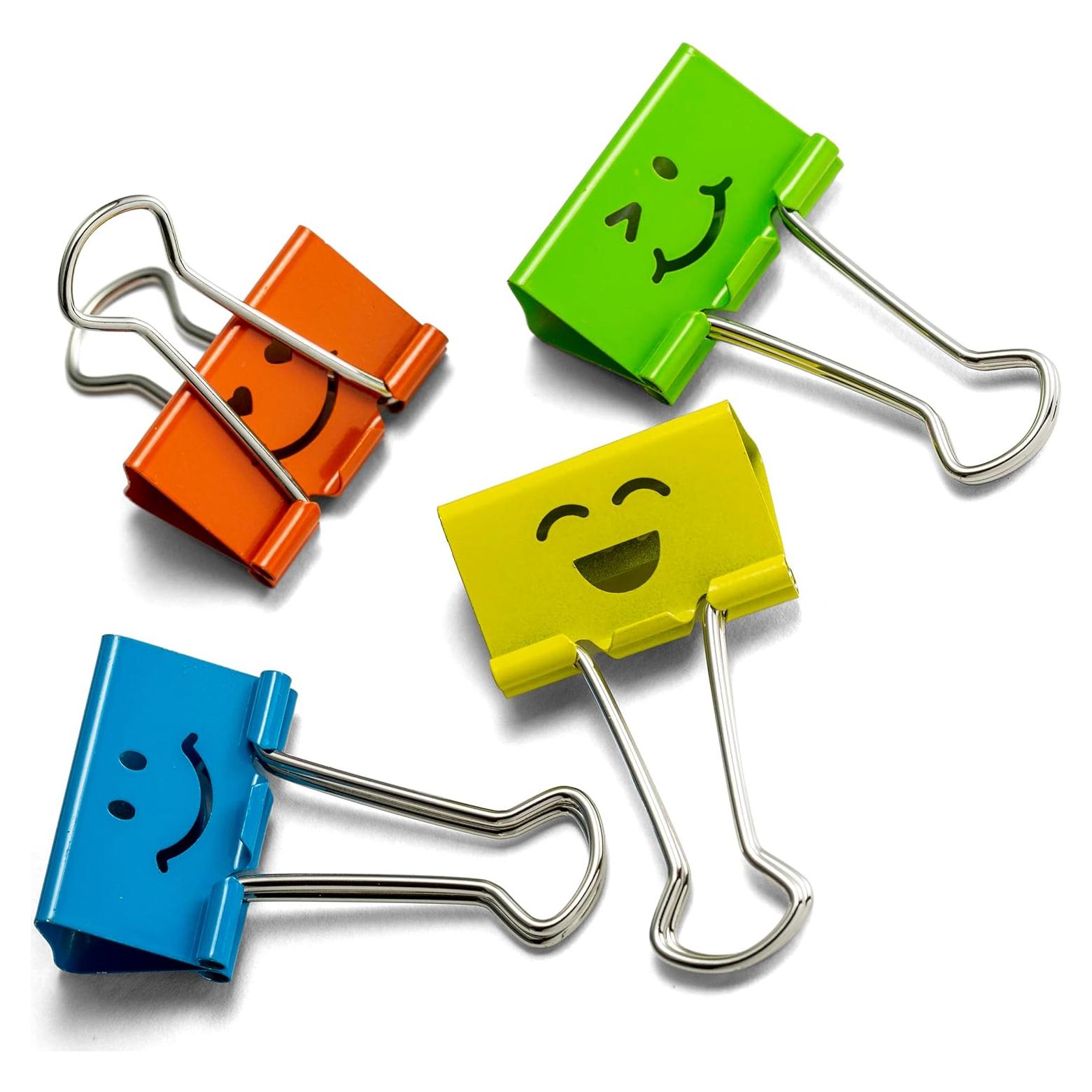 Clips de Binder Medianos Officemate 36 Pcs Colores Asortidos