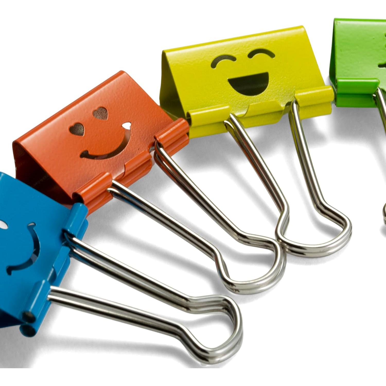 Clips de Binder Medianos Officemate 36 Pcs Colores Asortidos