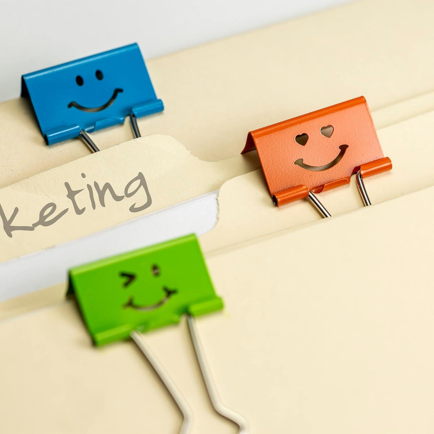 Clips de Binder Medianos Officemate 36 Pcs Colores Asortidos