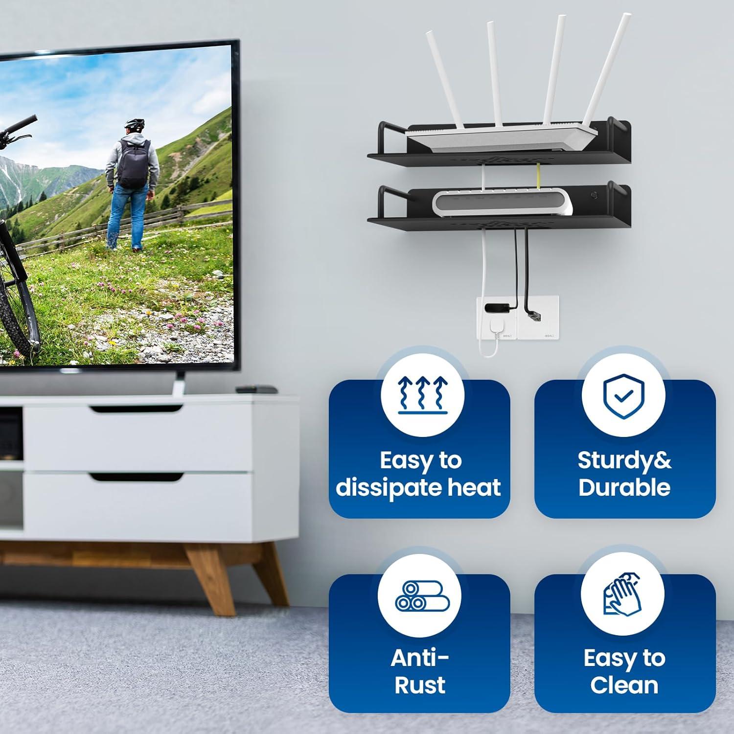 Estante Flotante Laowu 28.6cm para Proyector y Router Wifi