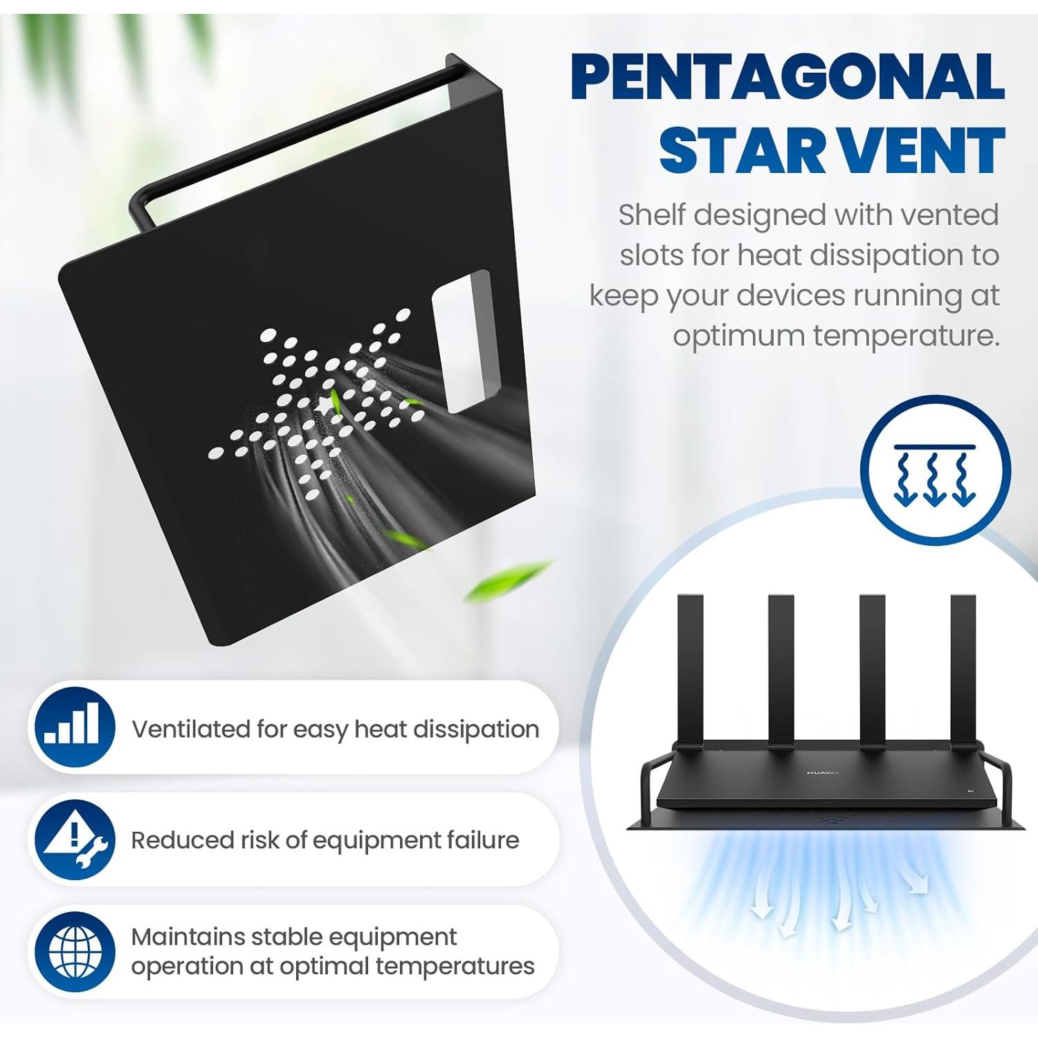 Estante Flotante Laowu 28.6cm para Proyector y Router Wifi