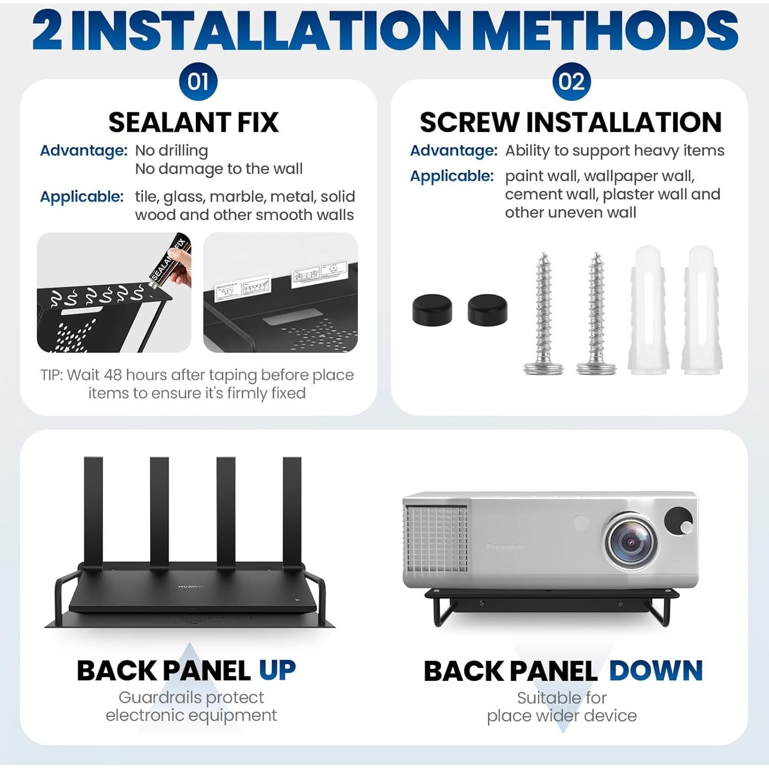 Estante Flotante Laowu 28.6cm para Proyector y Router Wifi