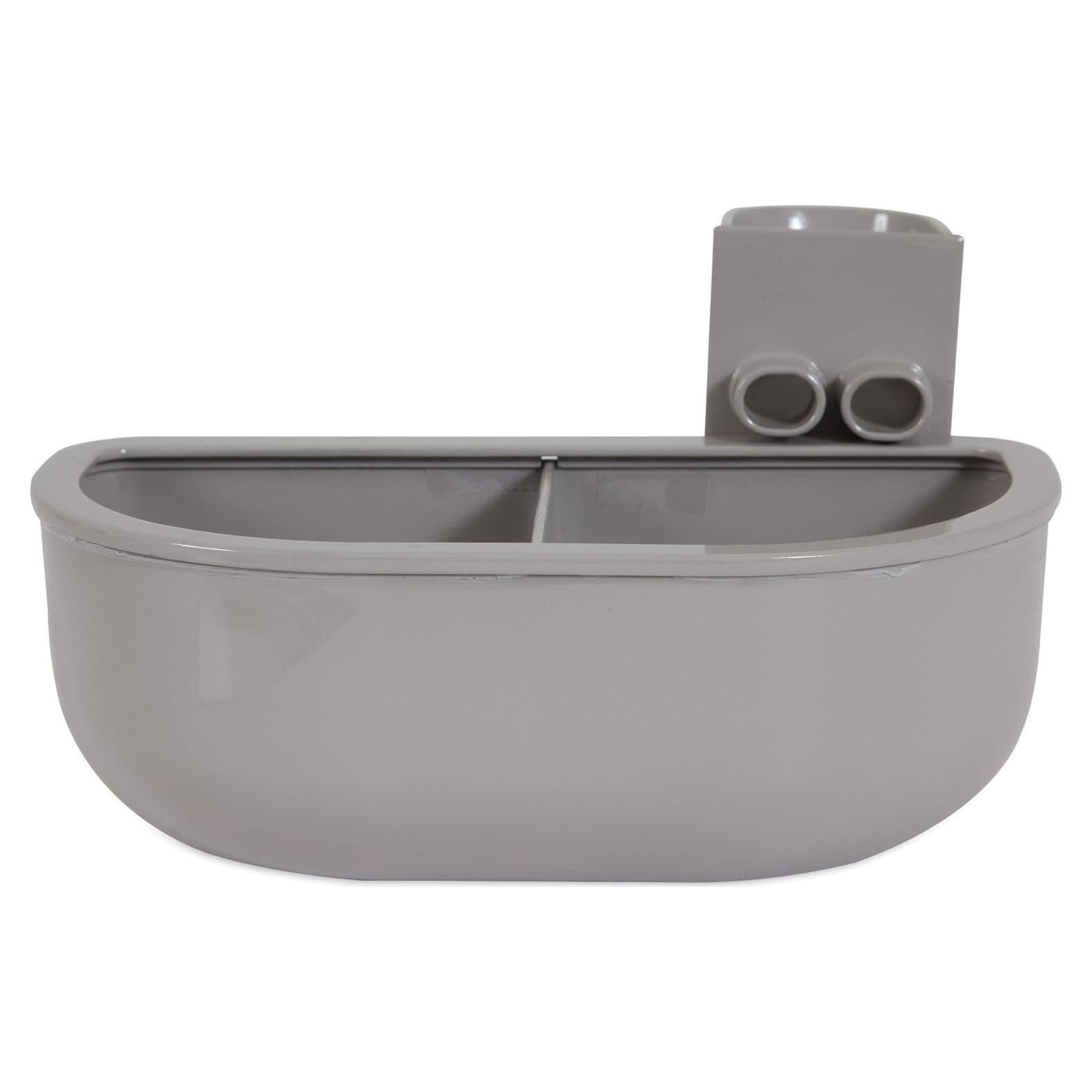 Comedero Doble Petmate 1 Cuenta Gris 16.8x13.4cm