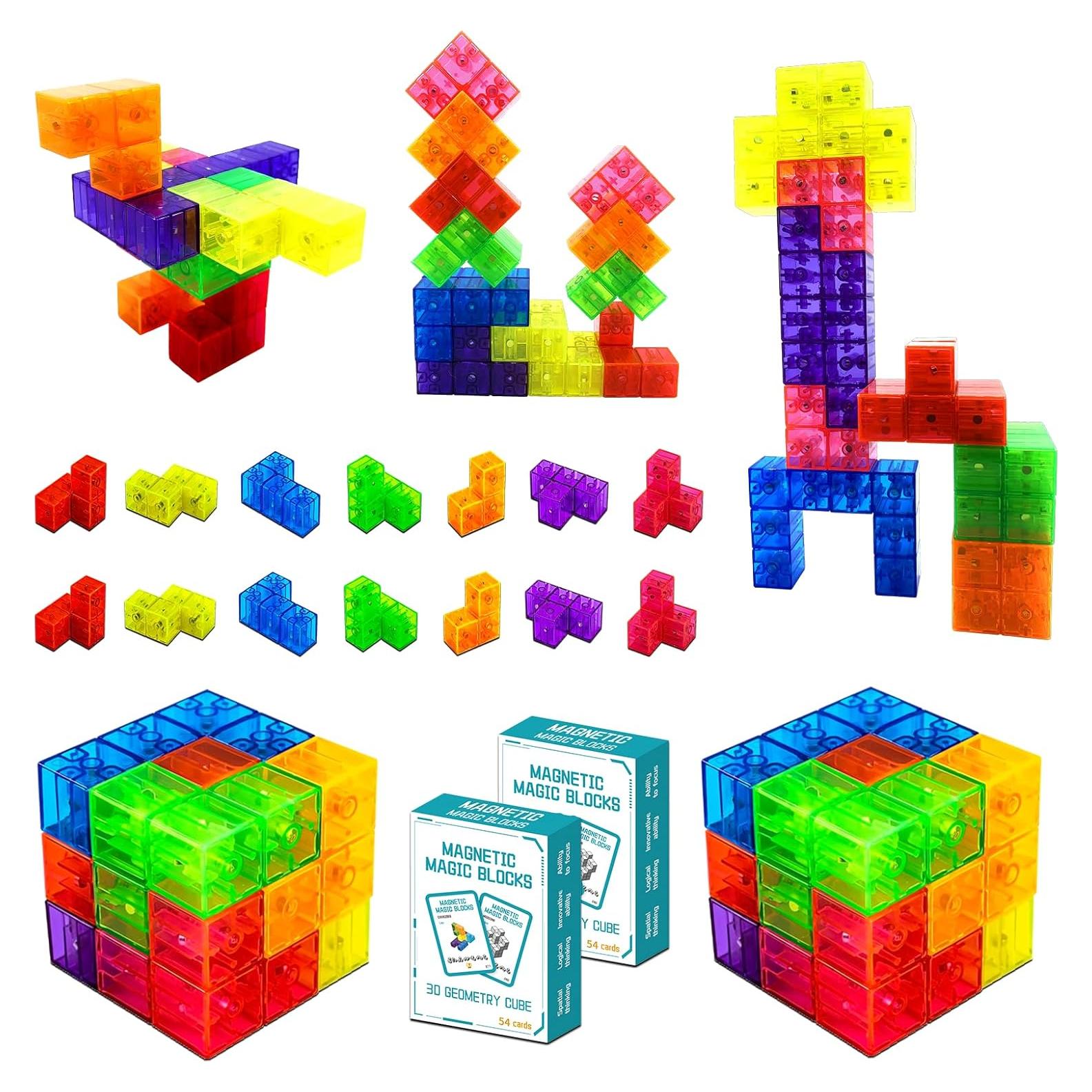 Bloques de Construcción Magnéticos OUXIA Set 14 Piezas 3D