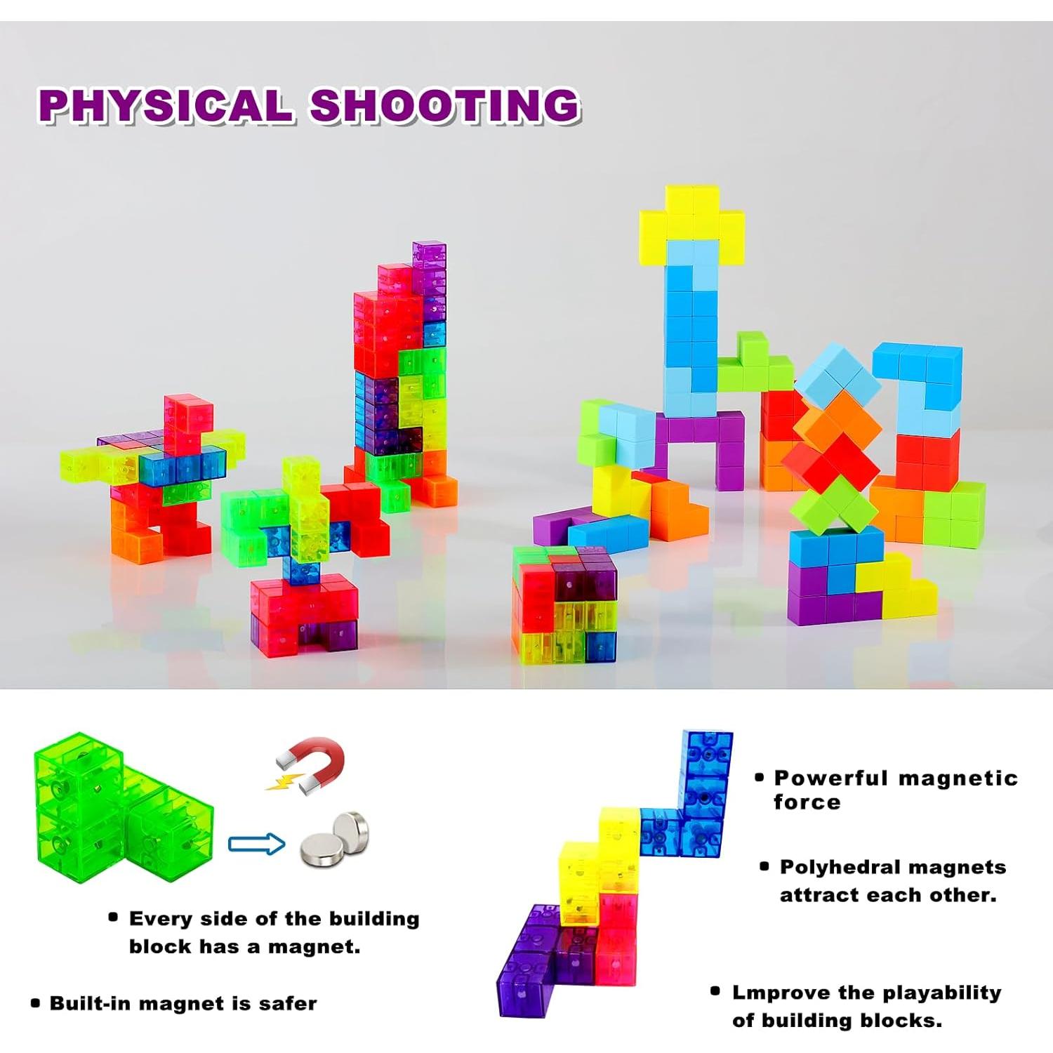 Bloques de Construcción Magnéticos OUXIA Set 14 Piezas 3D