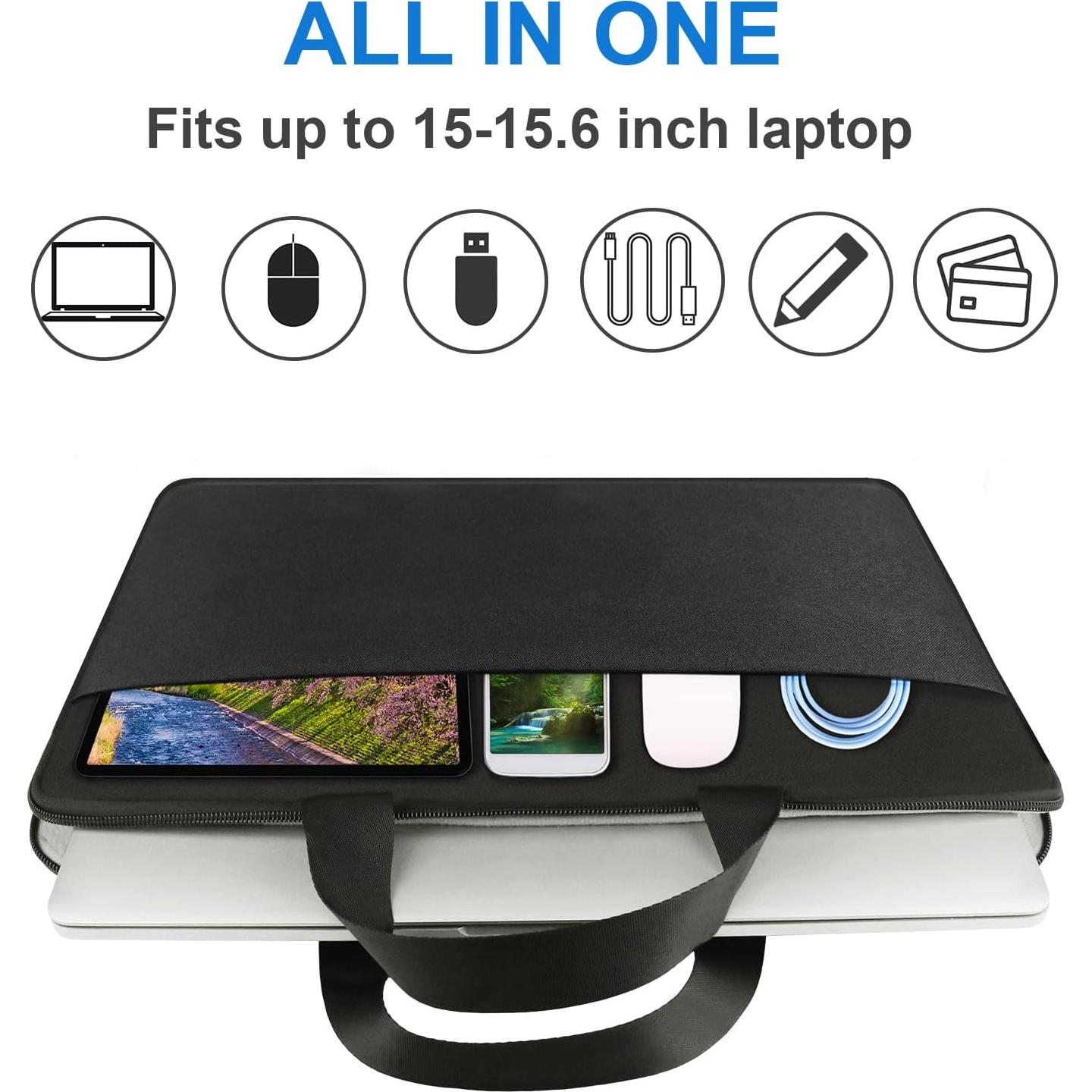 Funda para Laptop 17.3" AREYLO Negra Resistente al Agua