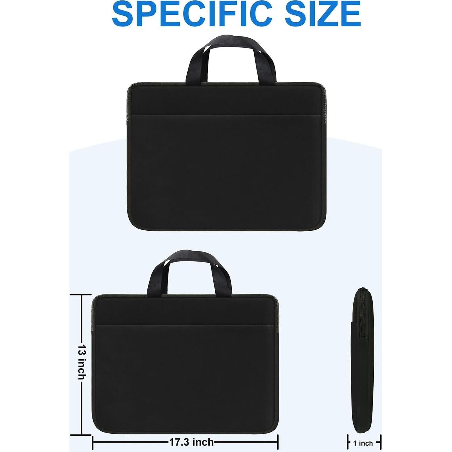 Funda para Laptop 17.3" AREYLO Negra Resistente al Agua