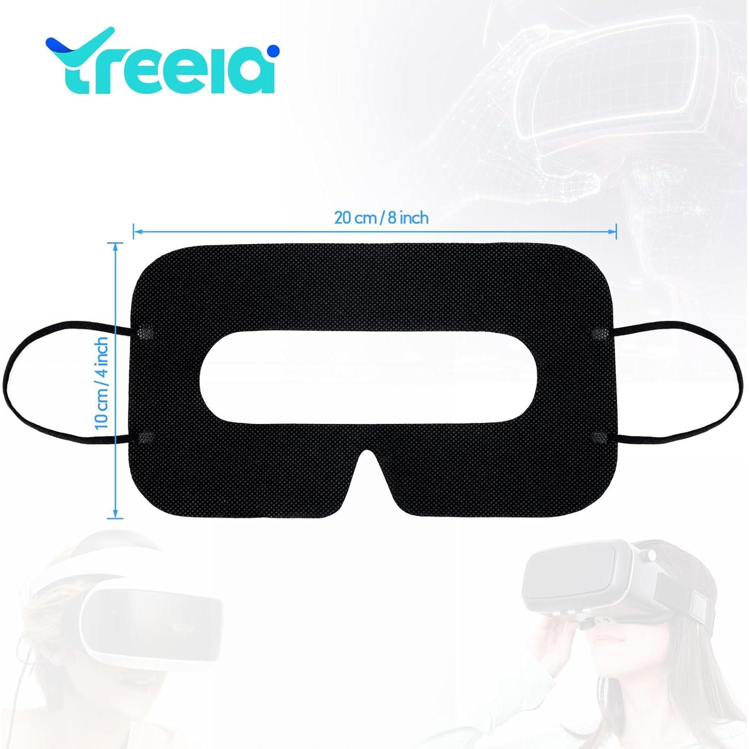 Mascarillas Desechables para VR Treela 200 Pcs 20x10 cm Negro