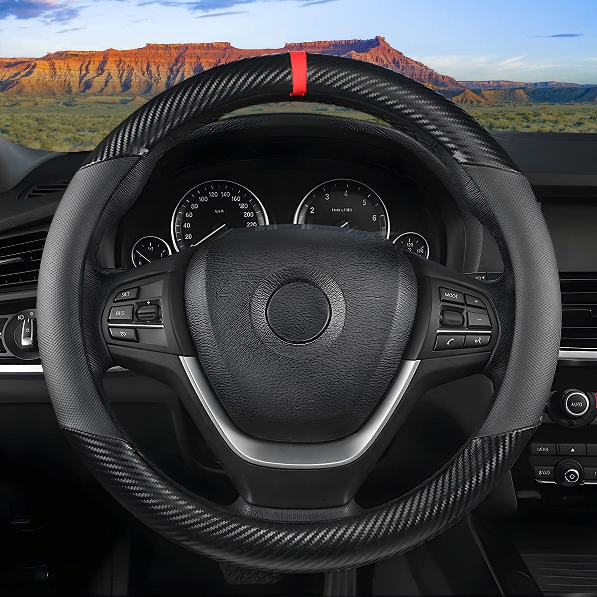 Cubierta de Volante de Coche LoyaForba 38 cm Antideslizante