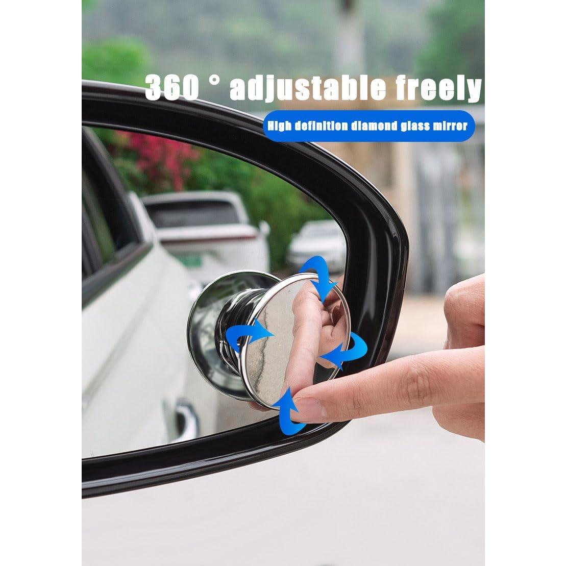 Espejo de Punto Ciego KARKOR Redondo Ajustable 360° - Paquete de 2