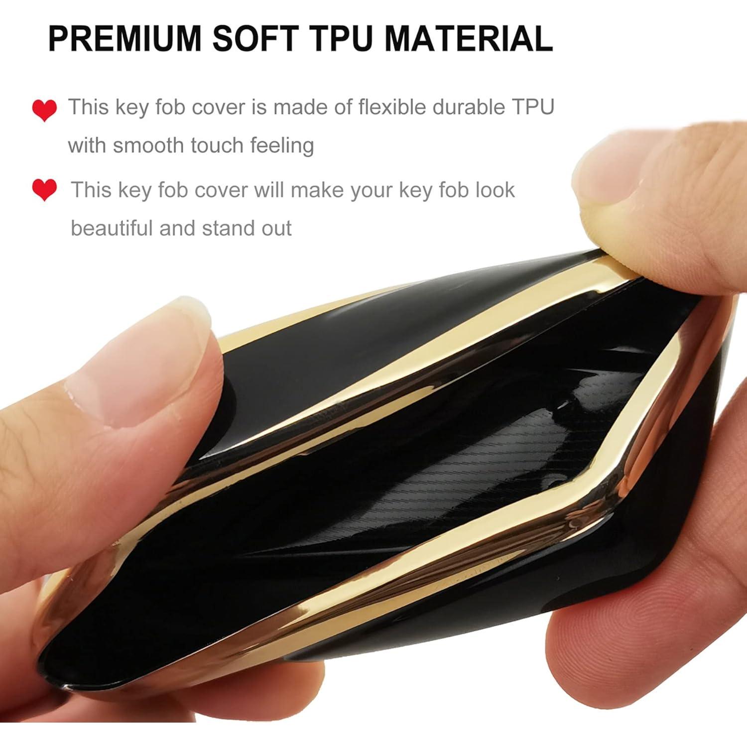 Funda de Llavero TPU para Toyota RAV4 Camry Corolla Negro