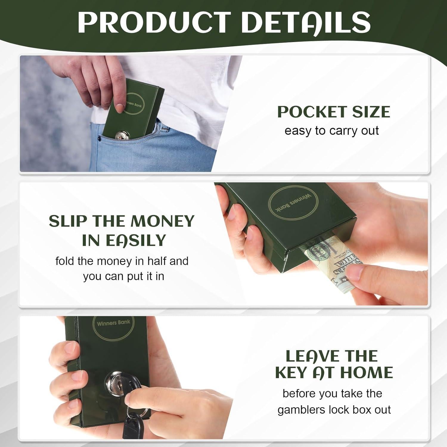 Caja de Metal para Jugadores Reallnaive con Llave 11x6x2.5cm