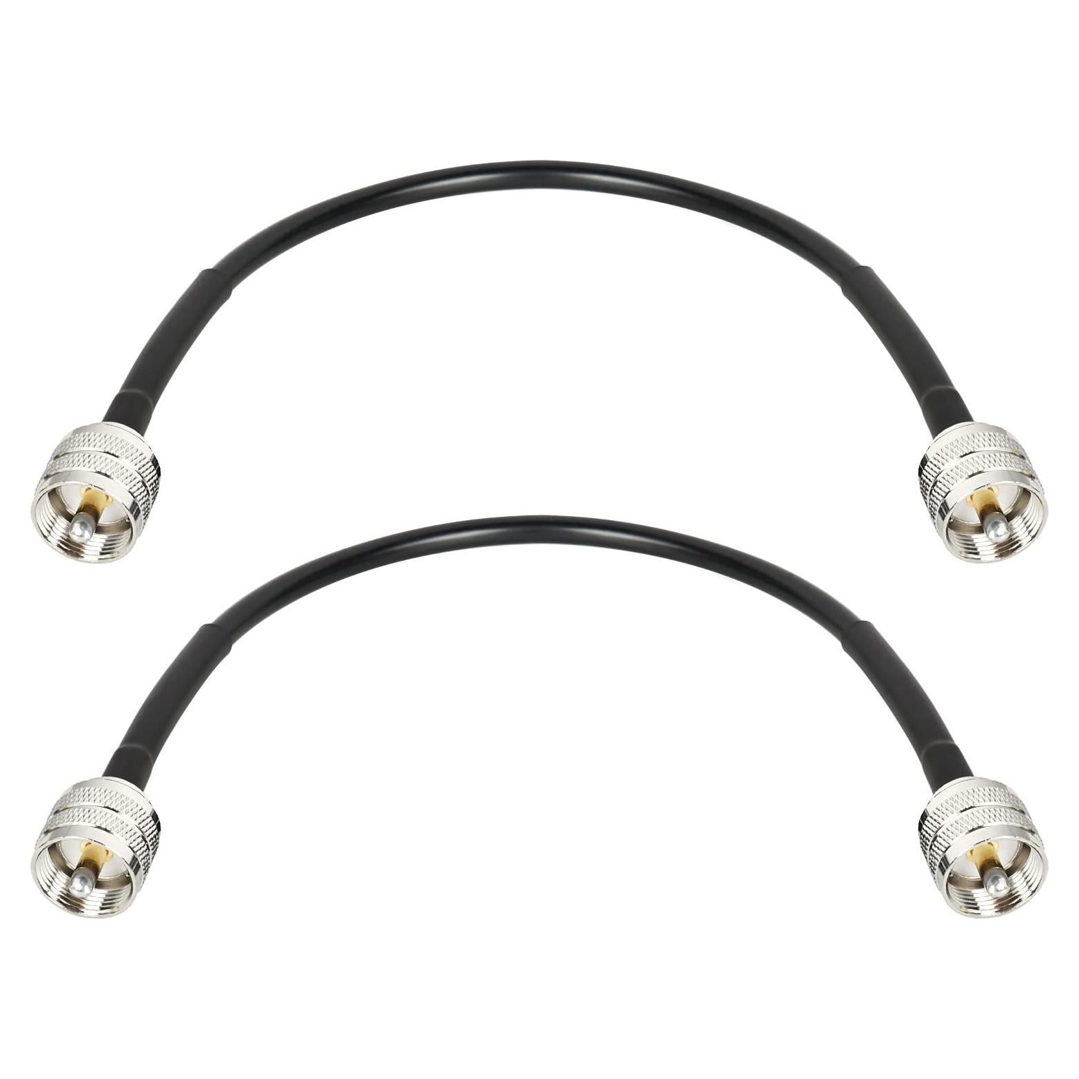 Cable Coaxial RG8x 1ft MOOKEERF PL259 Macho a Macho