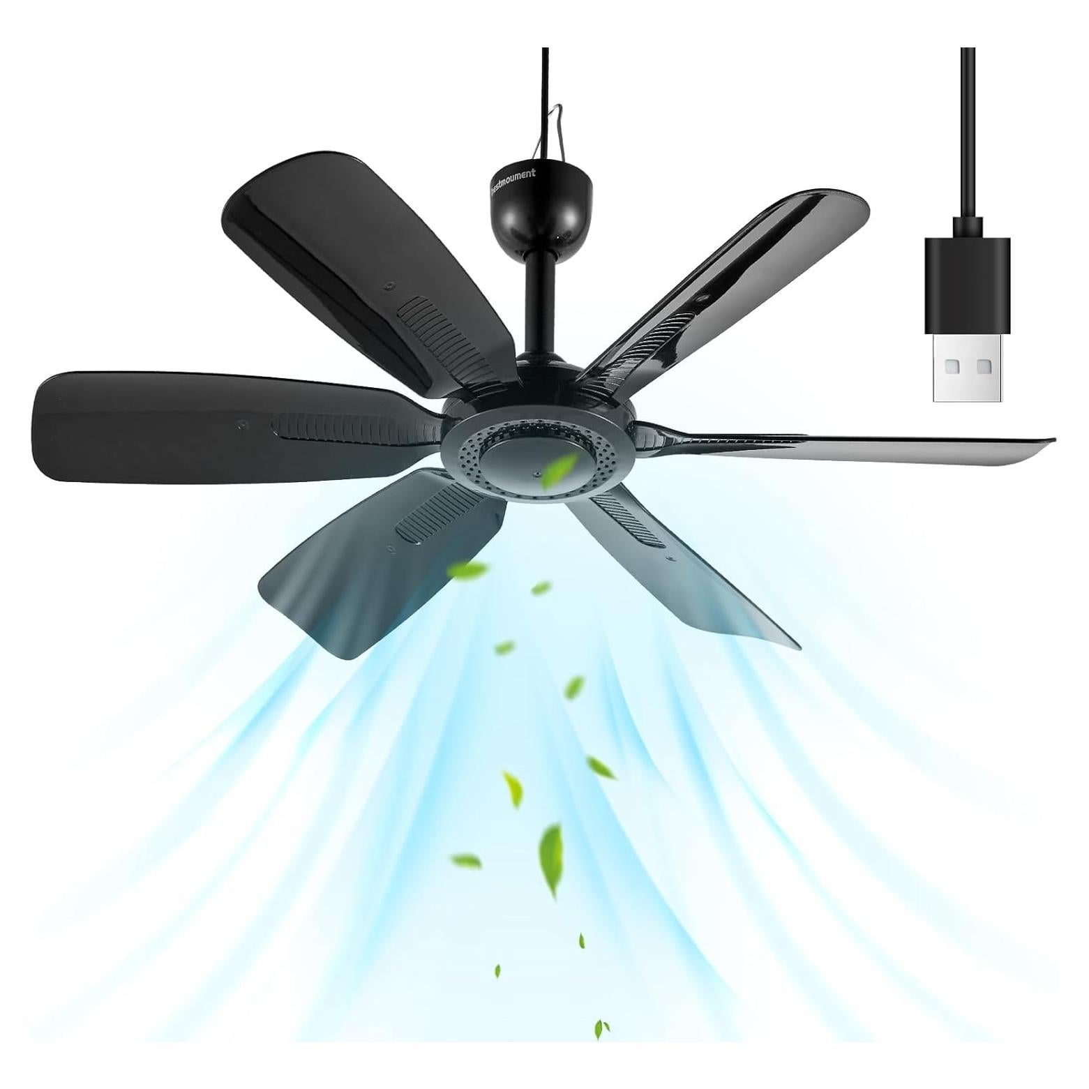 Ventilador de Techo Portátil USB Bestmoument 45 cm Silencioso