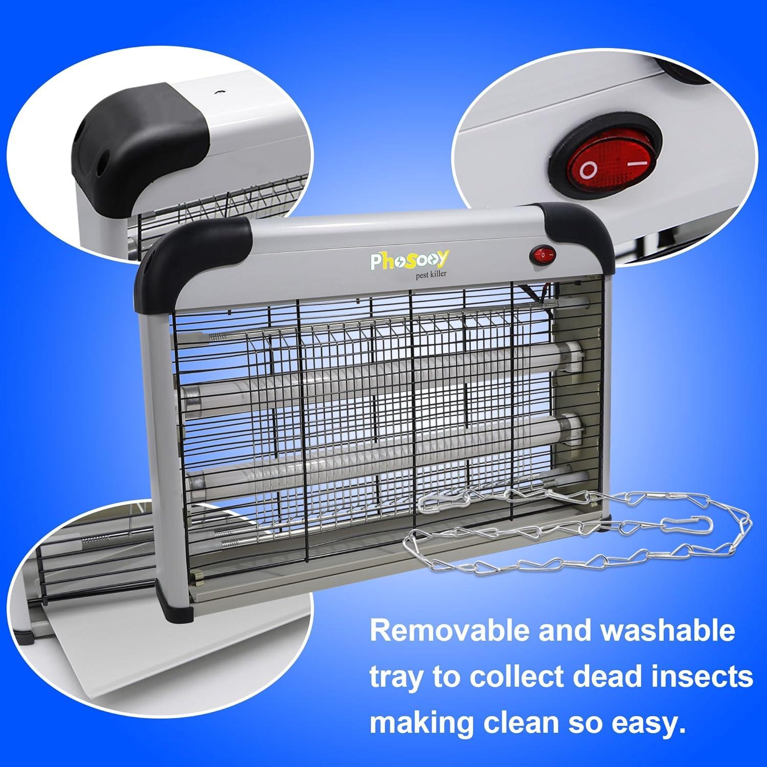 Zapper Eléctrico de Insectos Phosooy 2800V 20W Interior