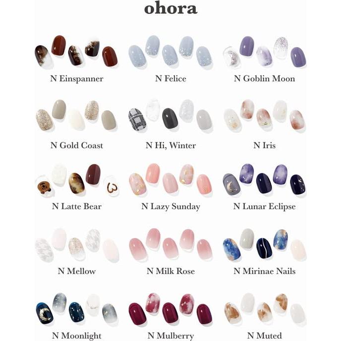 Tiras de Uñas de Gel Semi Curadas ohora N Rosa Ceniza