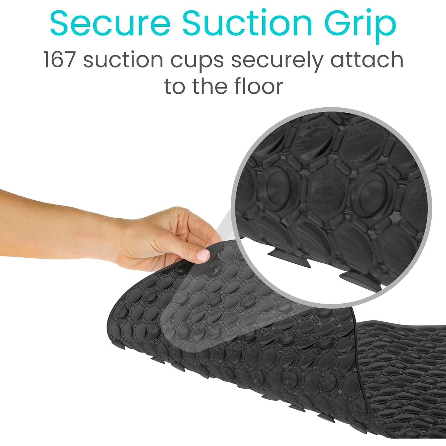 Alfombrilla Ovalada Antideslizante Vive 66x38cm Negra