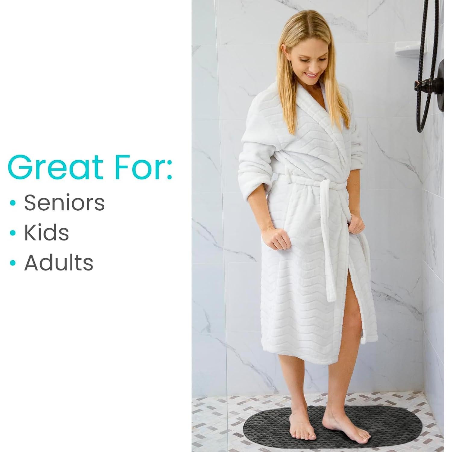 Alfombrilla Ovalada Antideslizante Vive 66x38cm Negra