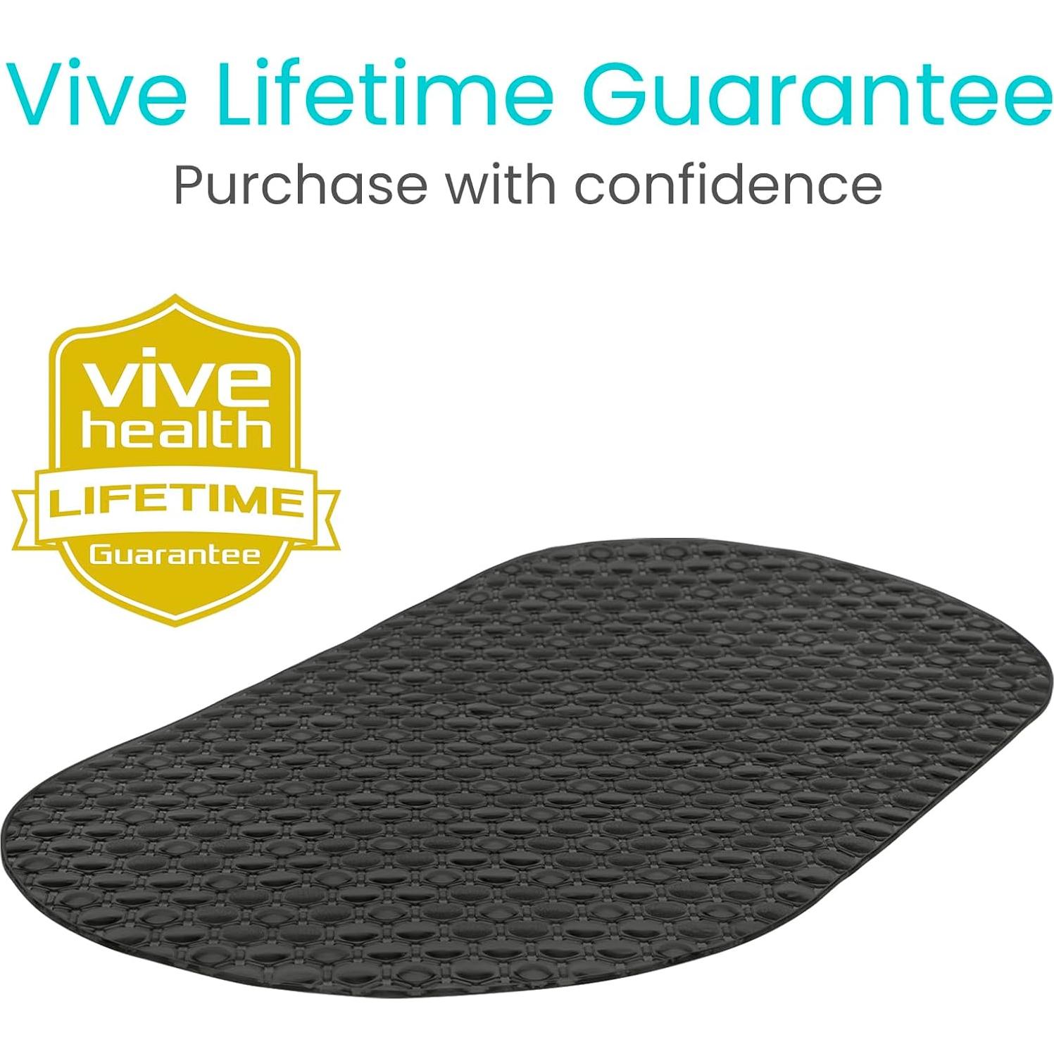 Alfombrilla Ovalada Antideslizante Vive 66x38cm Negra