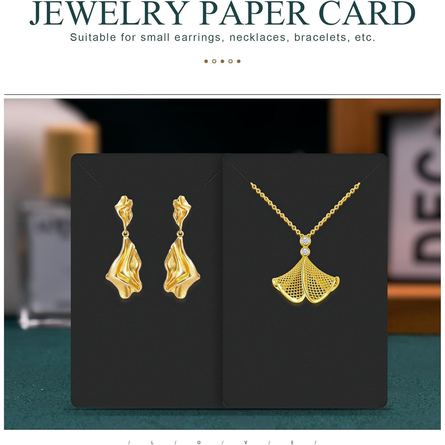 Set de Tarjetas para Pendientes BOOMIBOO 100 Piezas Negro