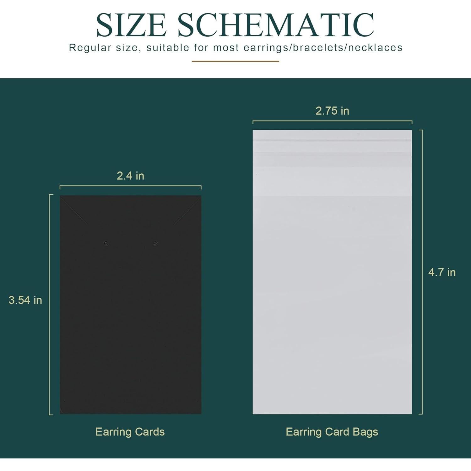 Set de Tarjetas para Pendientes BOOMIBOO 100 Piezas Negro