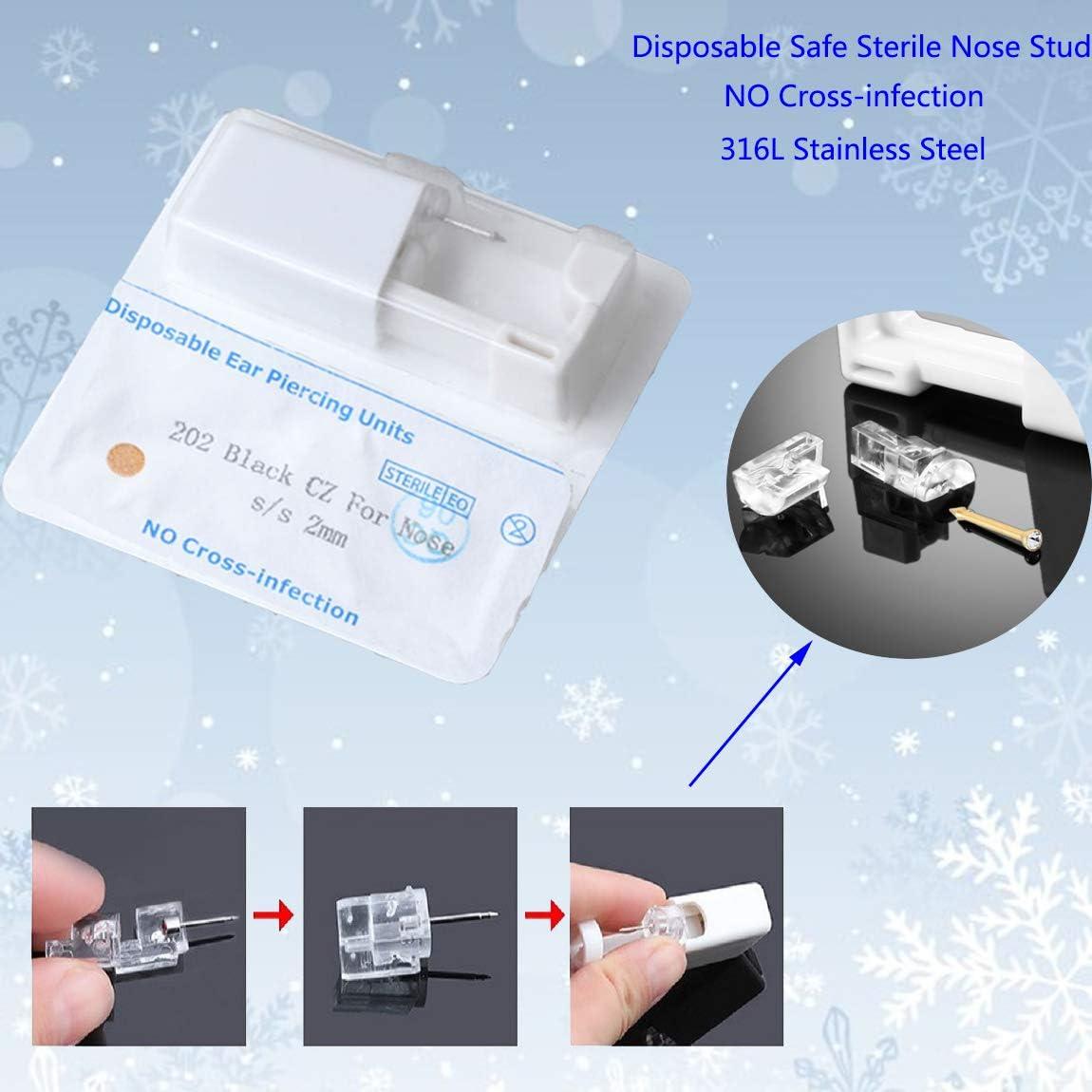 Kit de Perforación de Nariz Silver Angel con Pistola y Aretes