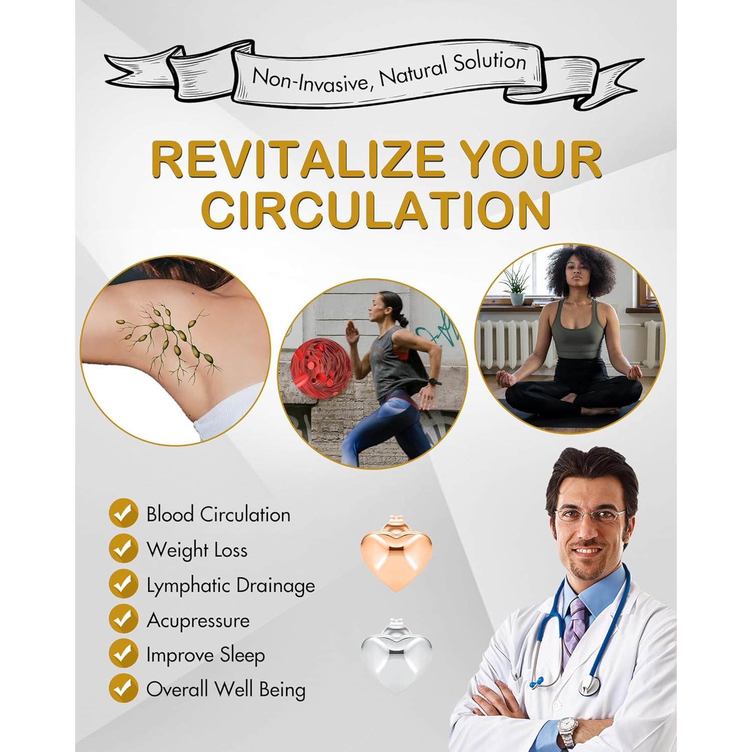 Pendientes Magnéticos Feraco para Mujeres - Acupresión y Germanio