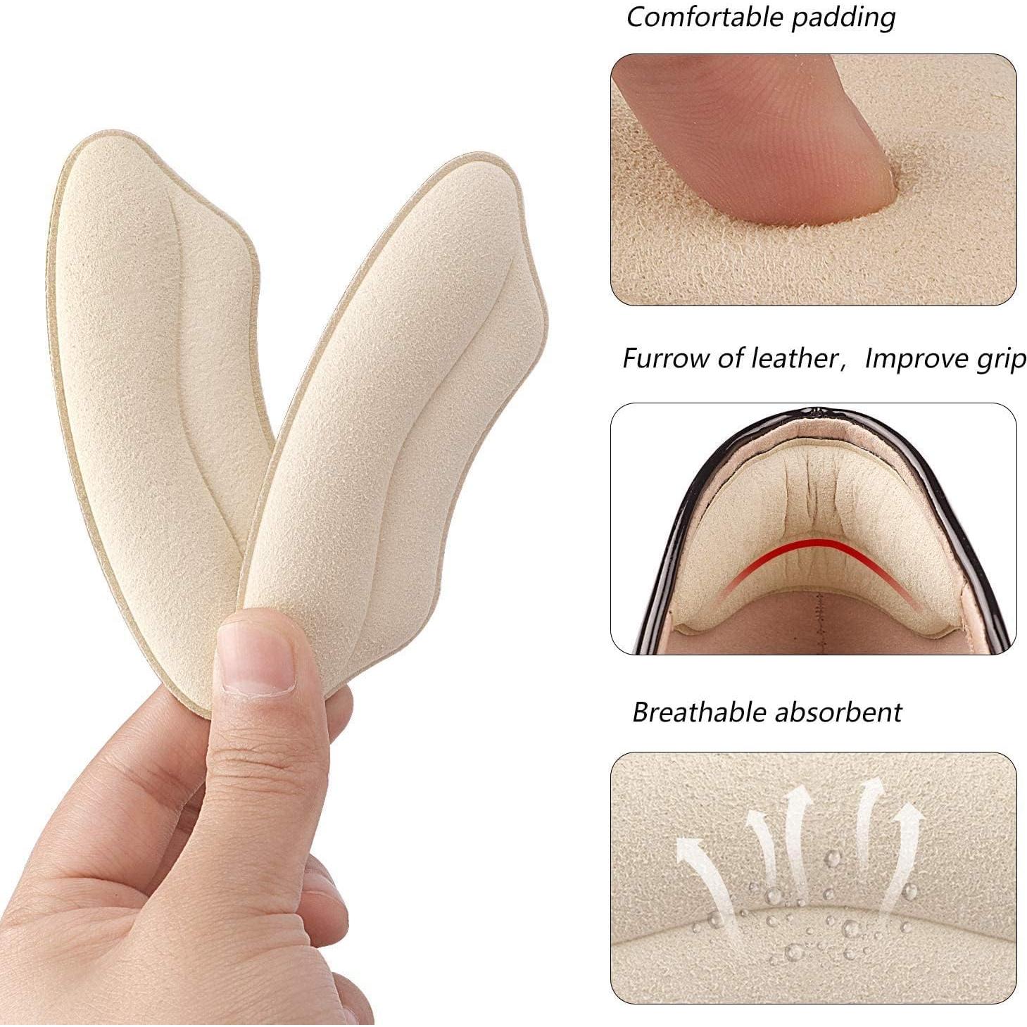 Cojines Metatarsales y Almohadillas para el Talón SIIHEA - 2 Pares Beige