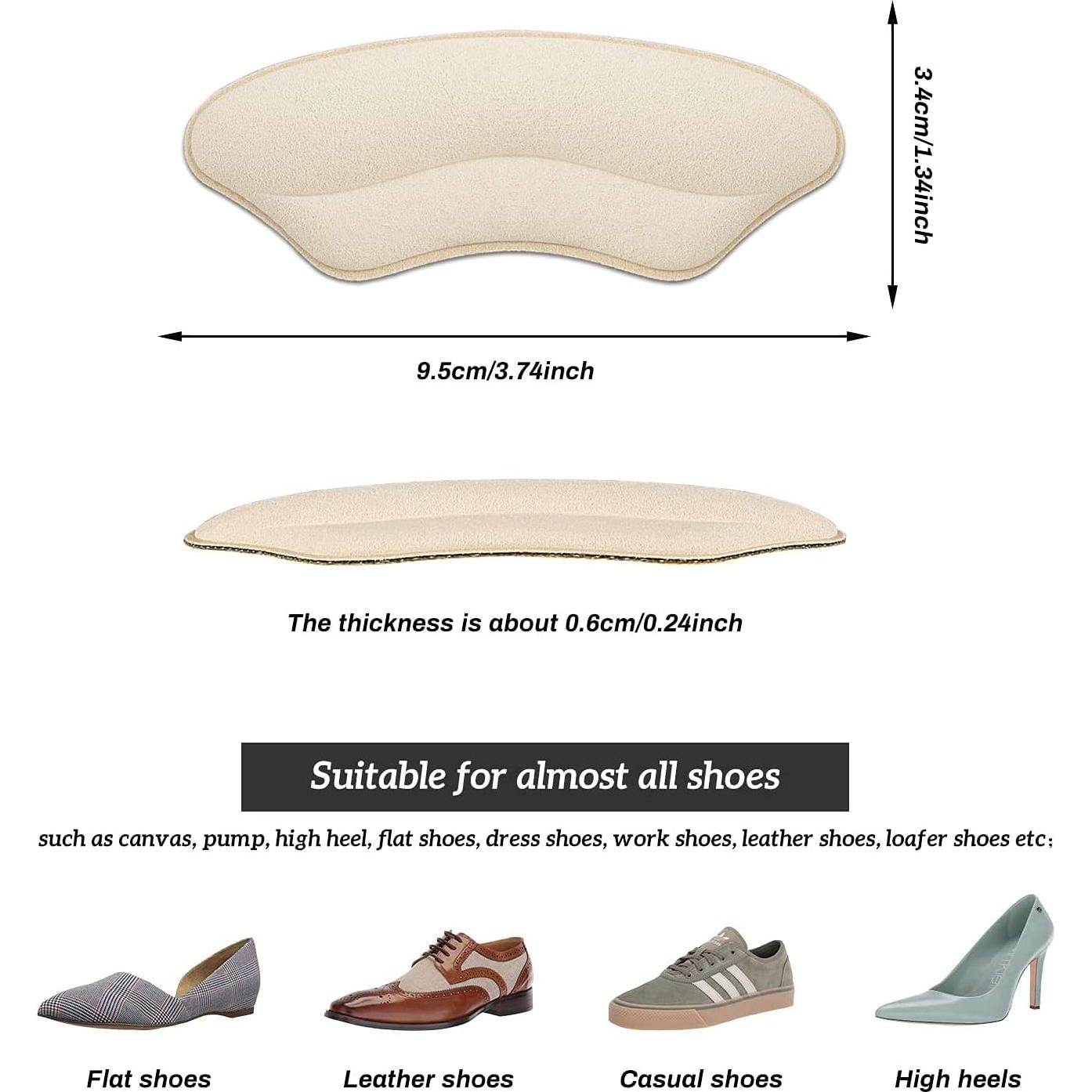 Cojines Metatarsales y Almohadillas para el Talón SIIHEA - 2 Pares Beige