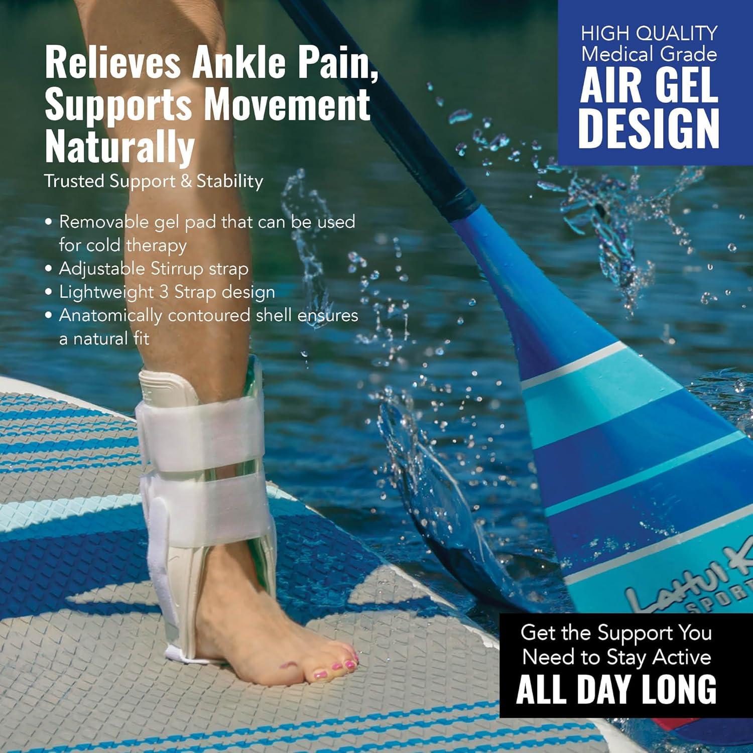 Férula de Tobillo AnklePro Air Gel Pequeña Negra con Cojín de Aire