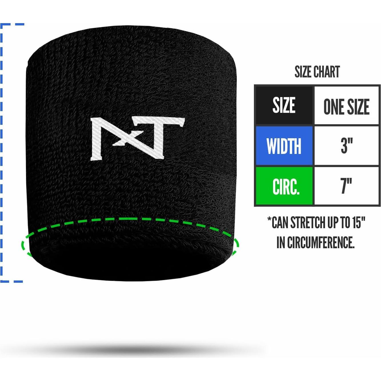 Muñequera de Fútbol NXT NXTRND - Algodón, 3" Ancho, Unica