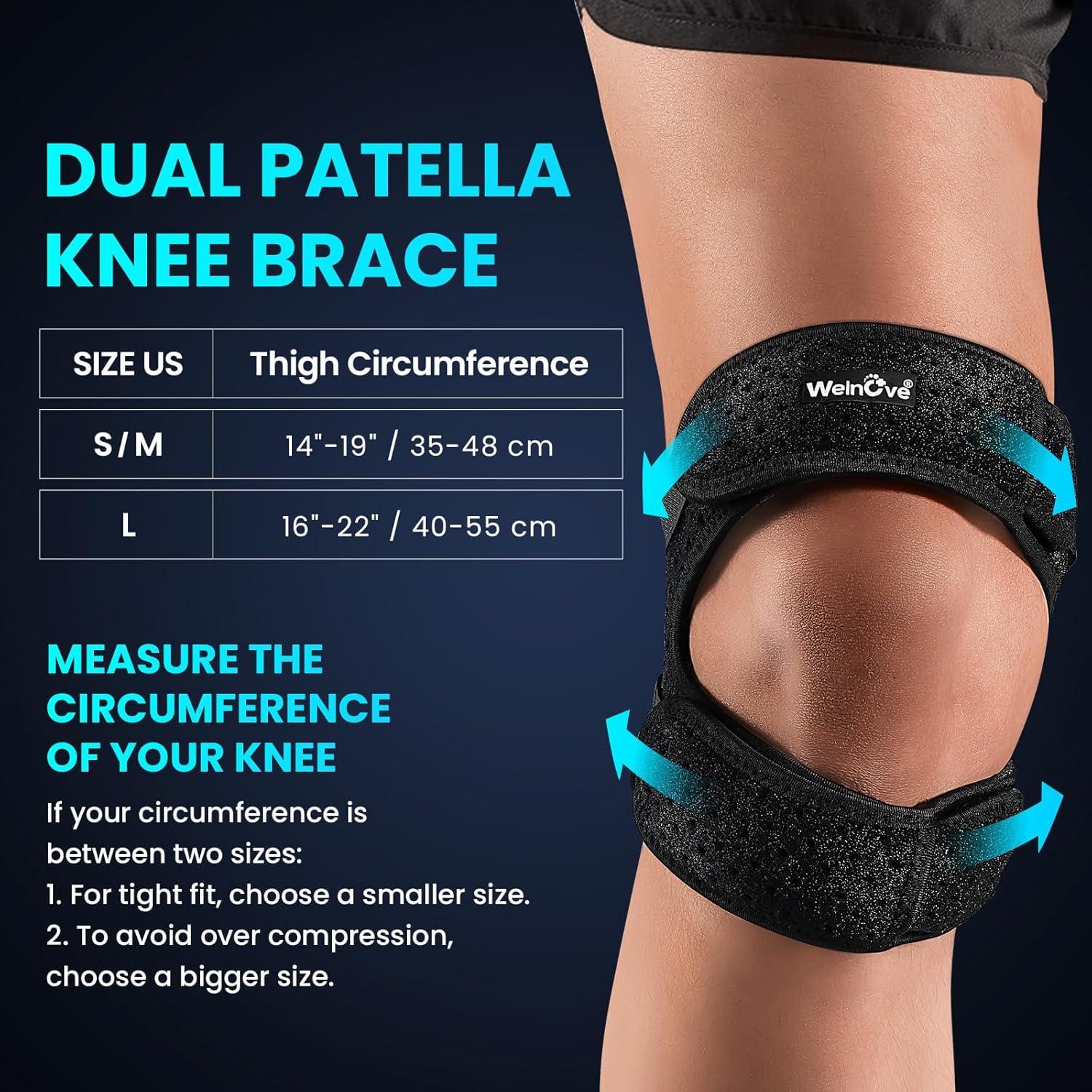 Faja de Soporte para Rodilla Welnove - 2 Paquetes S/M